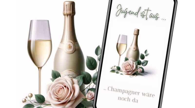 Digitale eCard Champagnerparty